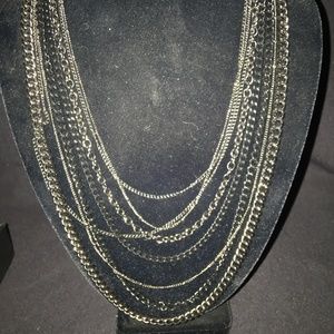bebe Mix Plated Multi Chain Necklace